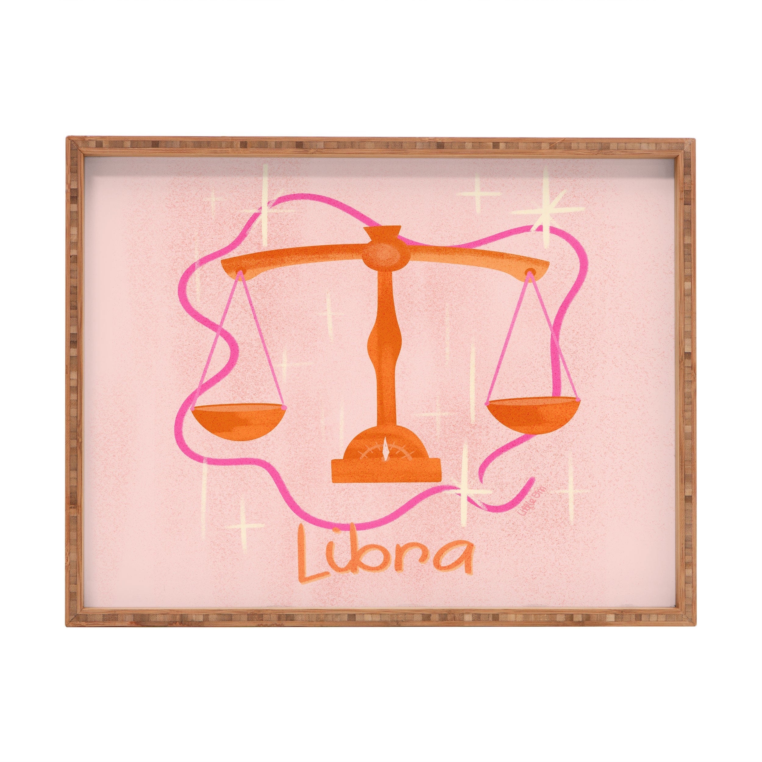 Little Om Zodiac Signs Libra Rectangular Tray