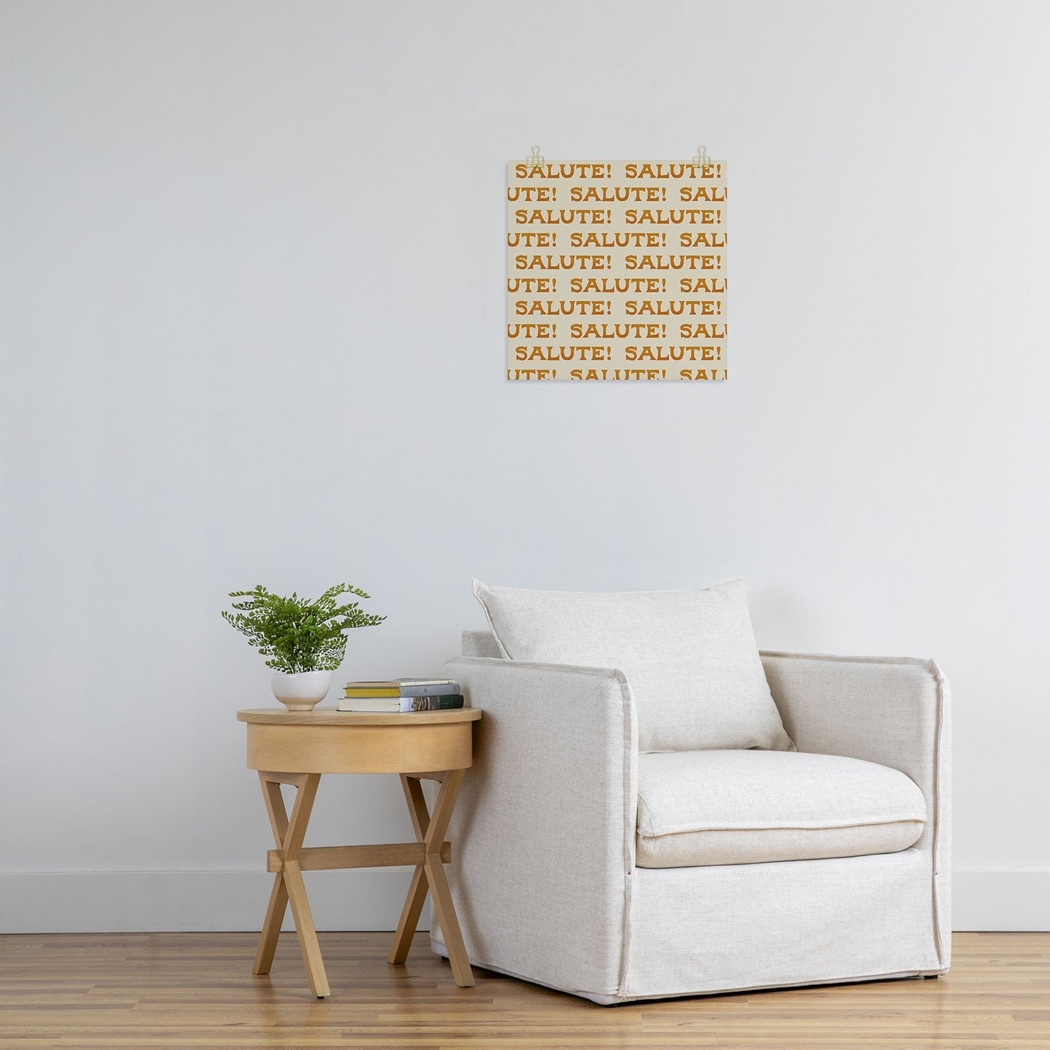 Jessica Molina Salute Gold Pattern on Cream Art Print