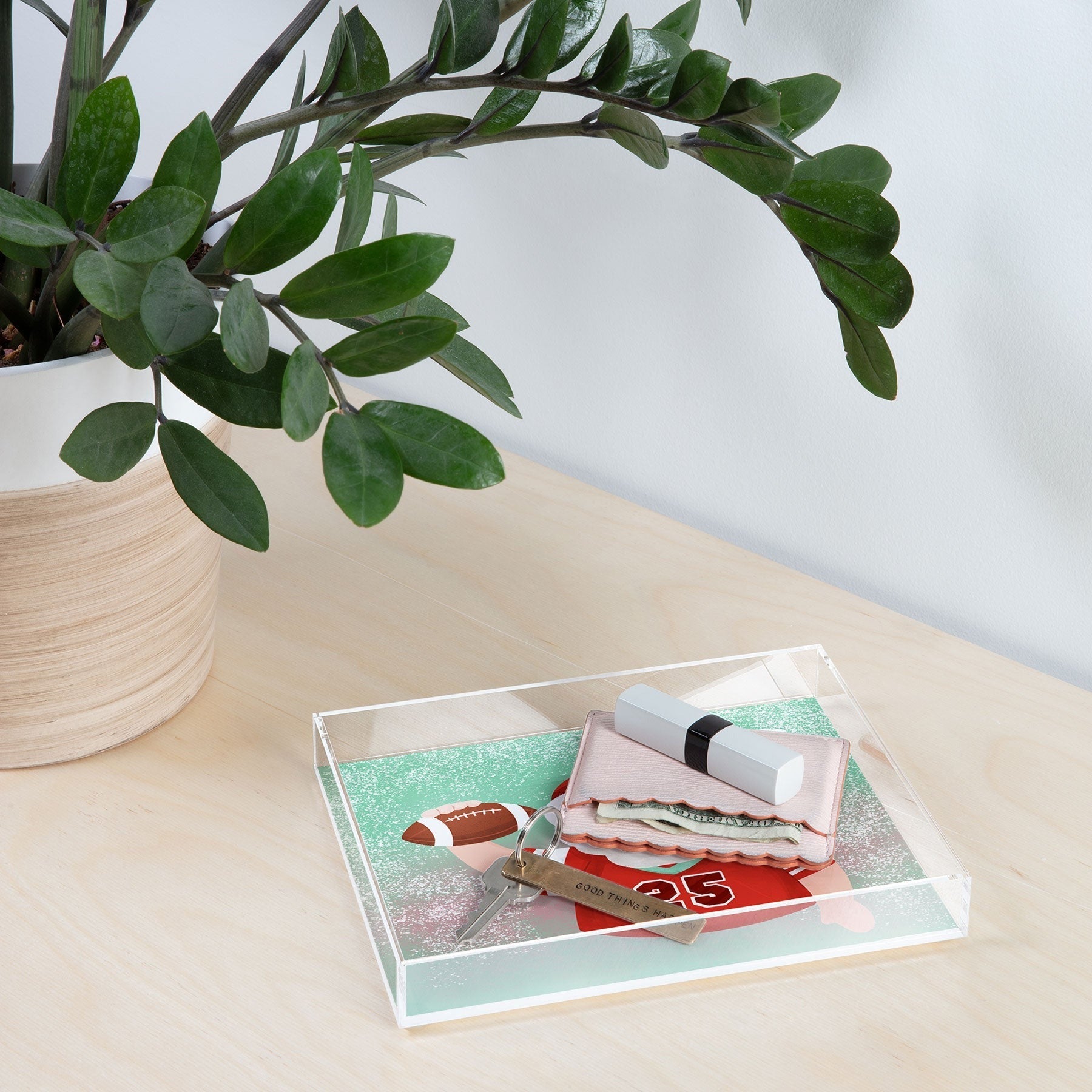 Design by Spark Sporty Football Santa Acrylic Tray