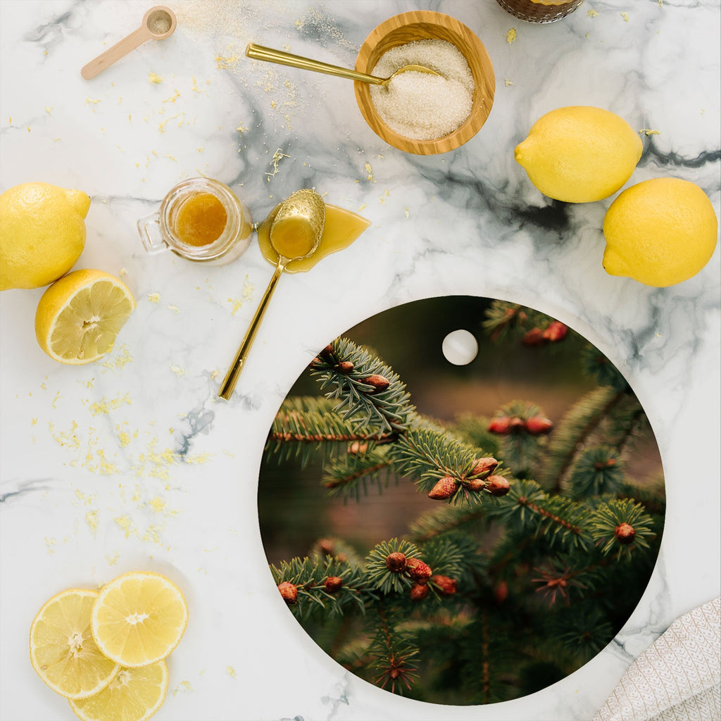 Hannah Kemp Spruce Tips Cutting Board Round