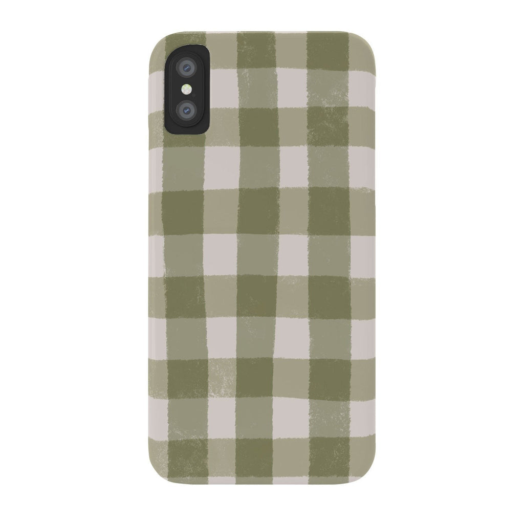 Menina Lisboa Rustic Green Plaid Phone Case