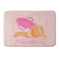 Little Om Zodiac Sign Aquarius Memory Foam Bath Mat