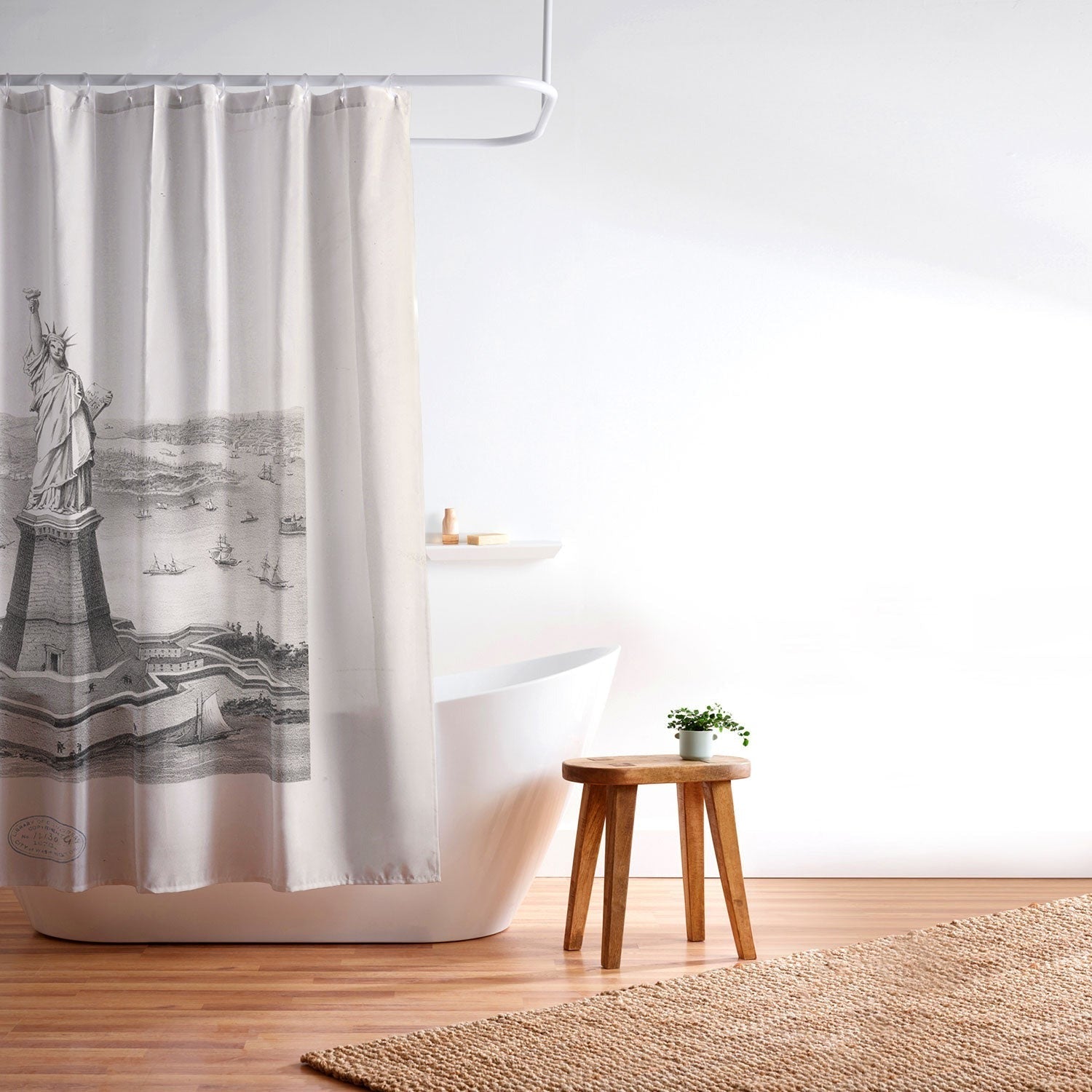 DENY Designs Vintage Lady Liberty Shower Curtain