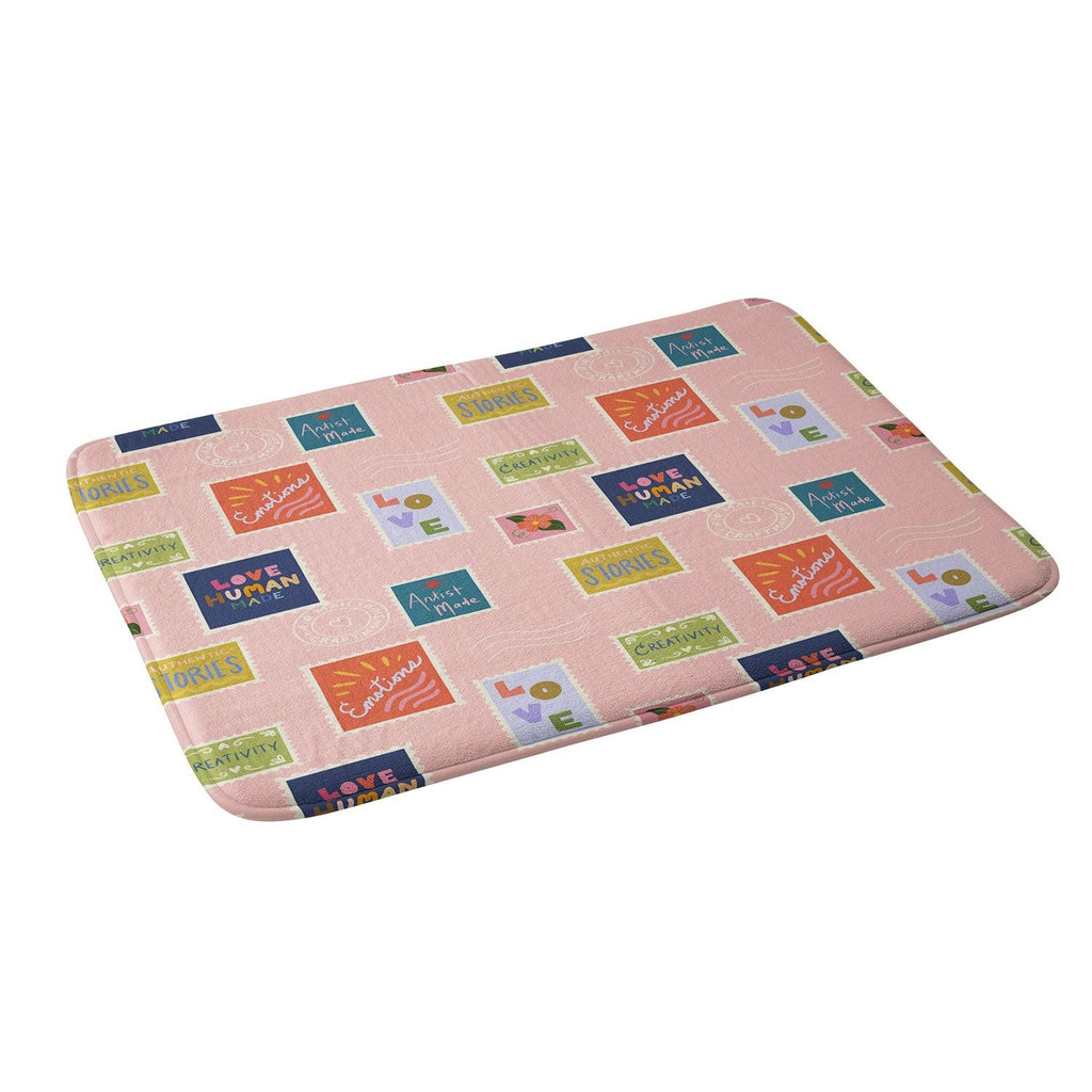Design by Spark Love Human Made Stamps Memory Foam Bath Mat