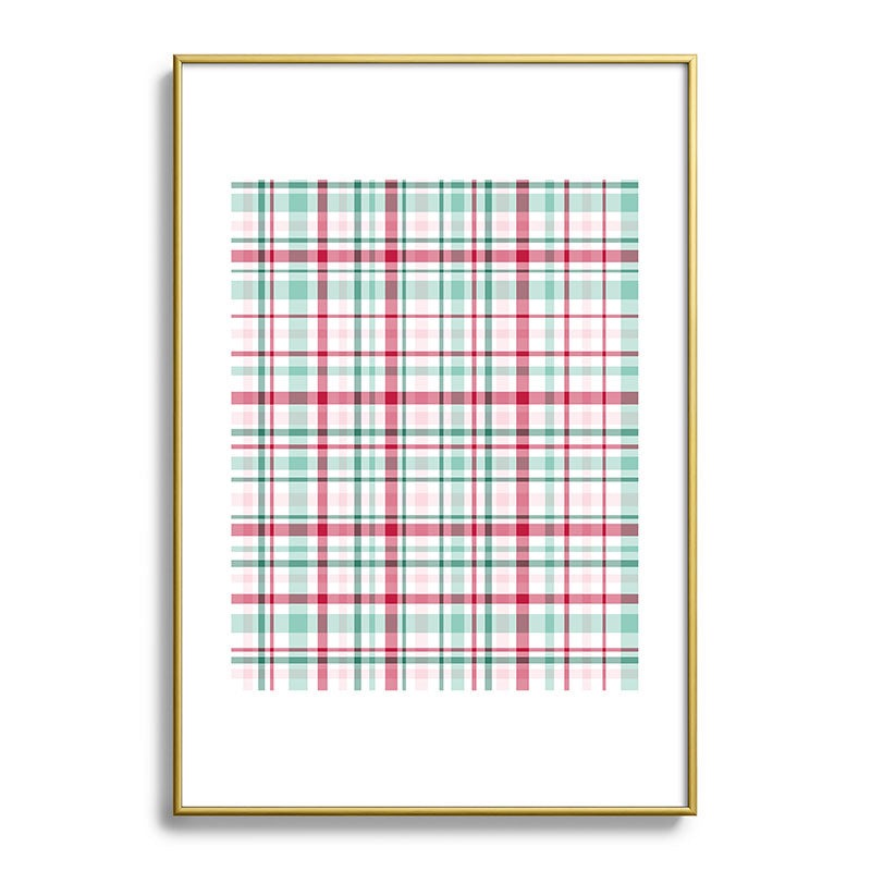 Lisa Argyropoulos Merry Vintage Plaid Metal Framed Art Print