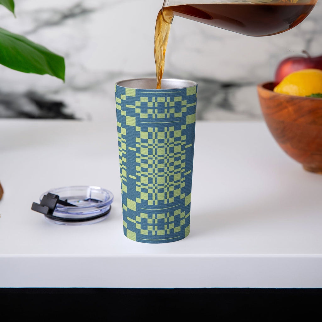 Marta Barragan Camarasa Nostalgic Grid Design Travel Mug