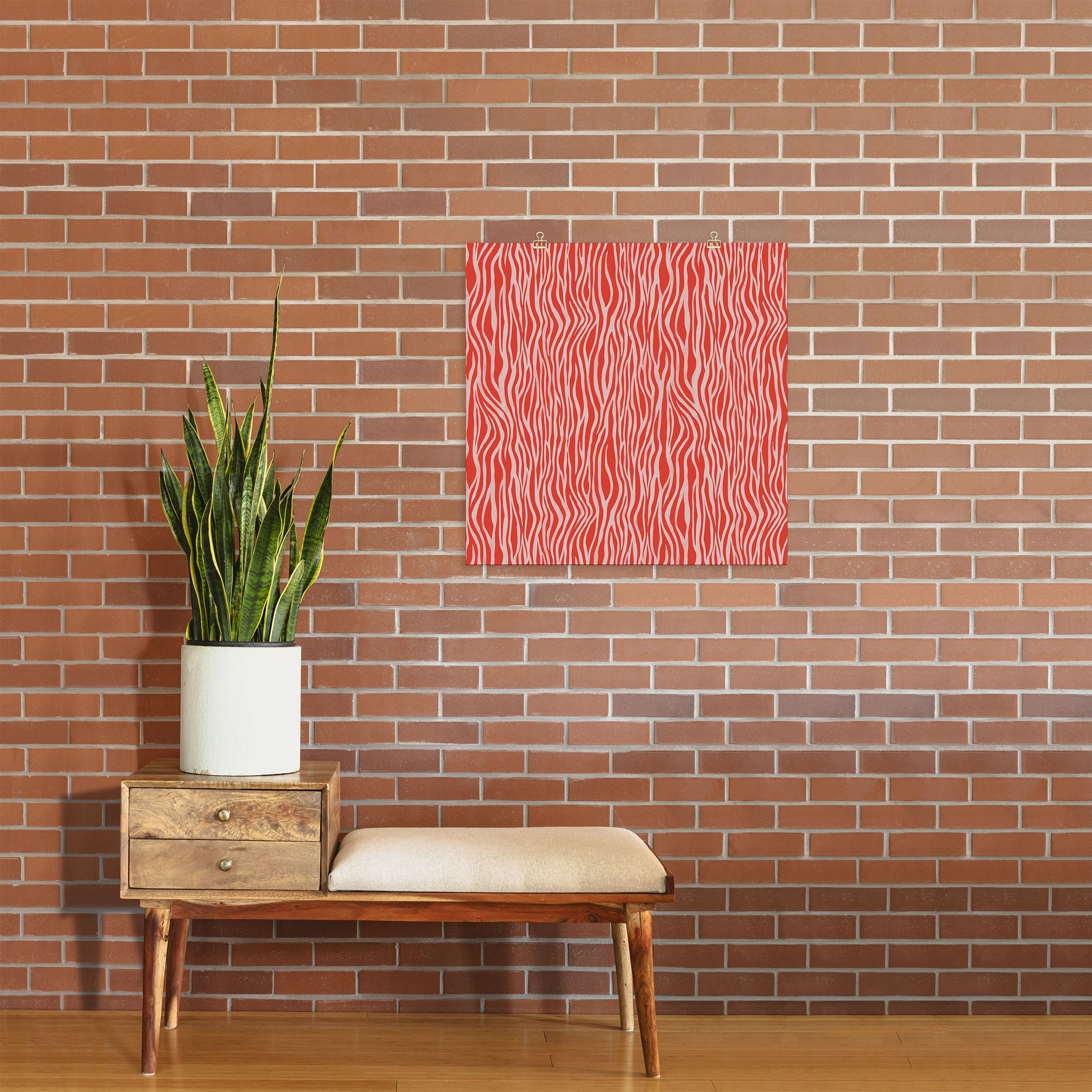Avenie BR Red Zebra Stripe Art Print
