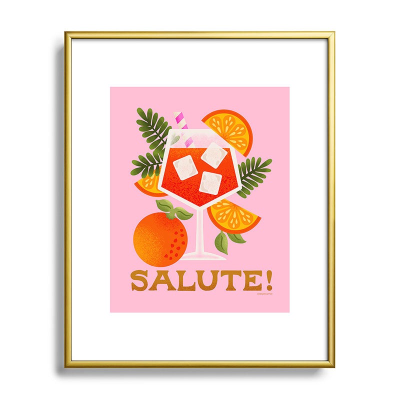 Jessica Molina Orange Spritz Metal Framed Art Print