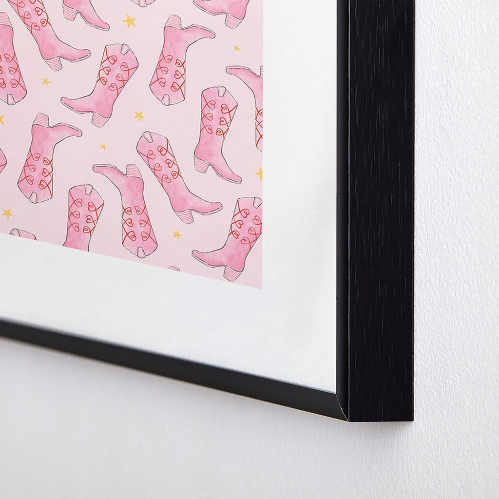 Love_Ryming Stars and Boots Metal Framed Art Print