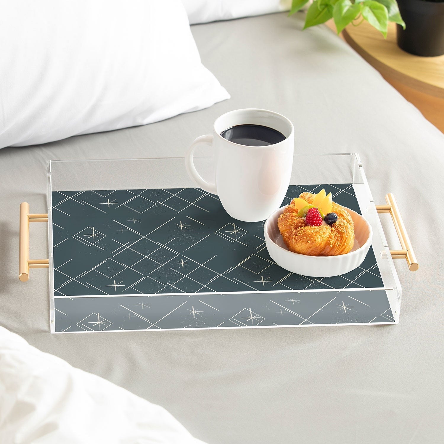 Little Om Starry Web navy Acrylic Tray