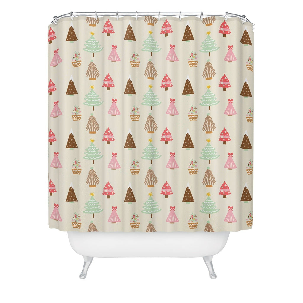 Design by Spark Christmas Tree Delight Shower Curtain