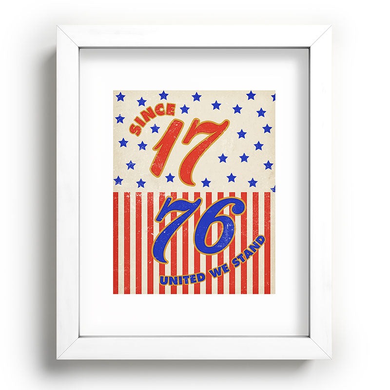 DENY Designs 1776 Stars Recessed Framing Rectangle