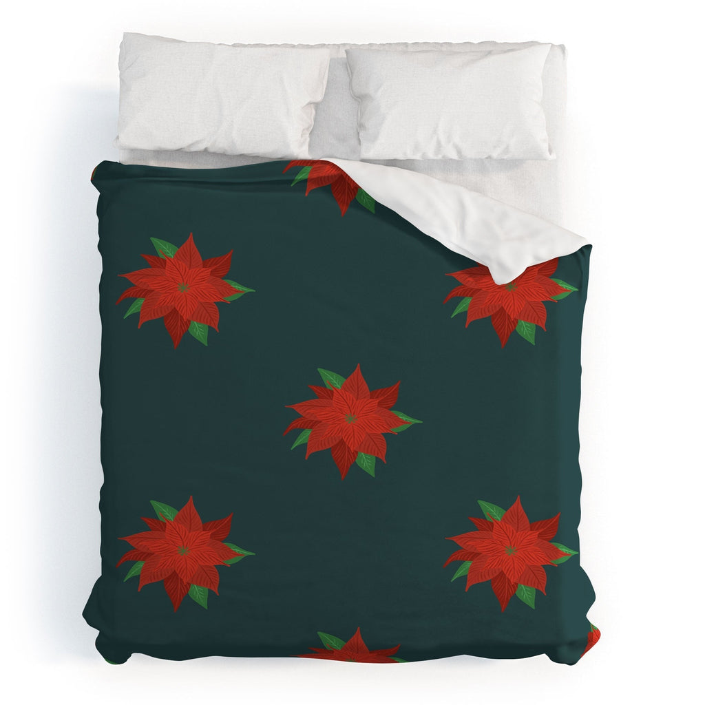Design by Spark Poinsettia Florals Duvet Cover