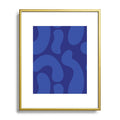 Camilla Foss Blue Pebble Metal Framed Art Print