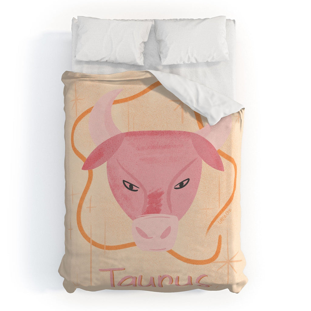 Little Om Zodiac Sign Taurus Duvet Cover