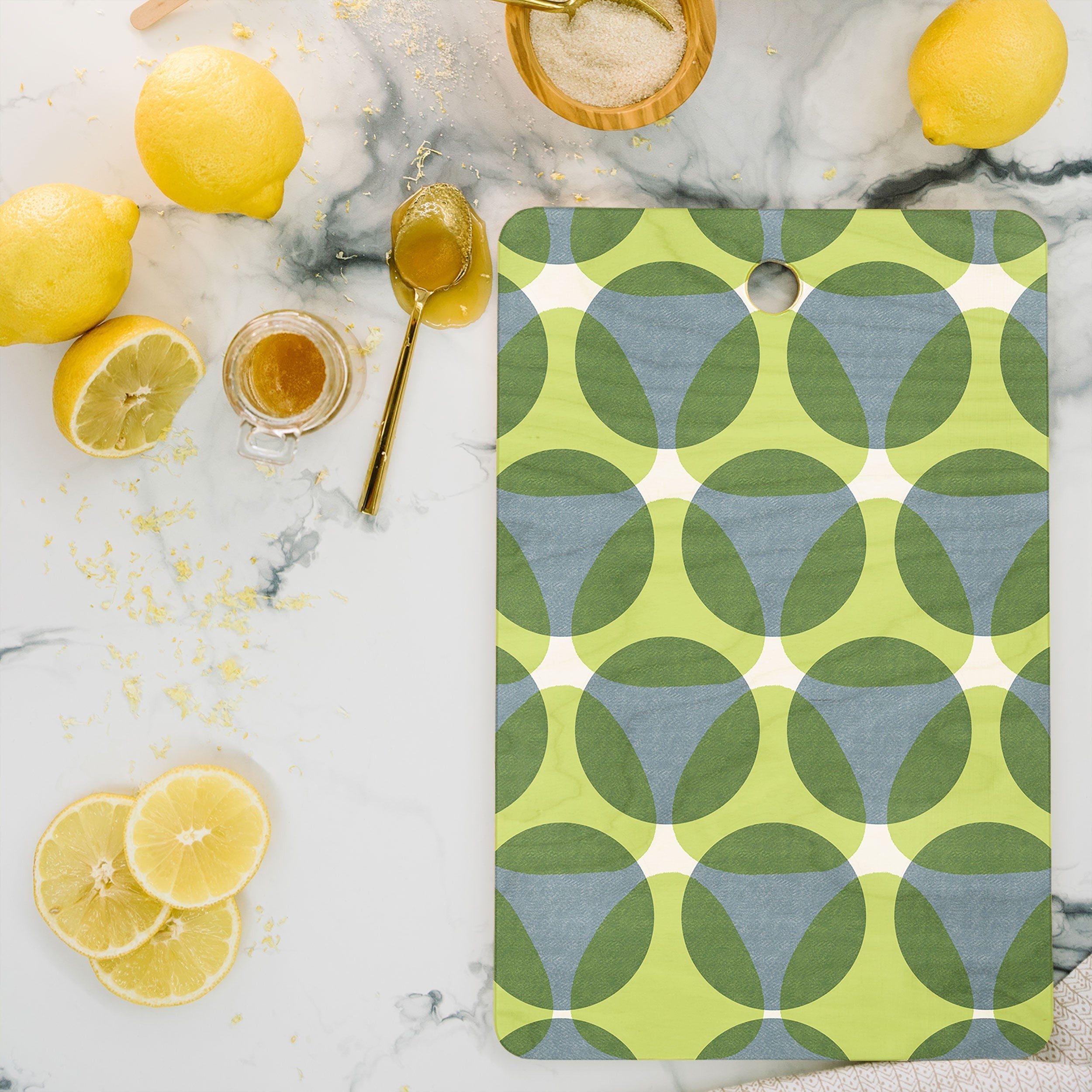 Marta Barragan Camarasa Stylish Retro Circle Cutting Board Rectangle
