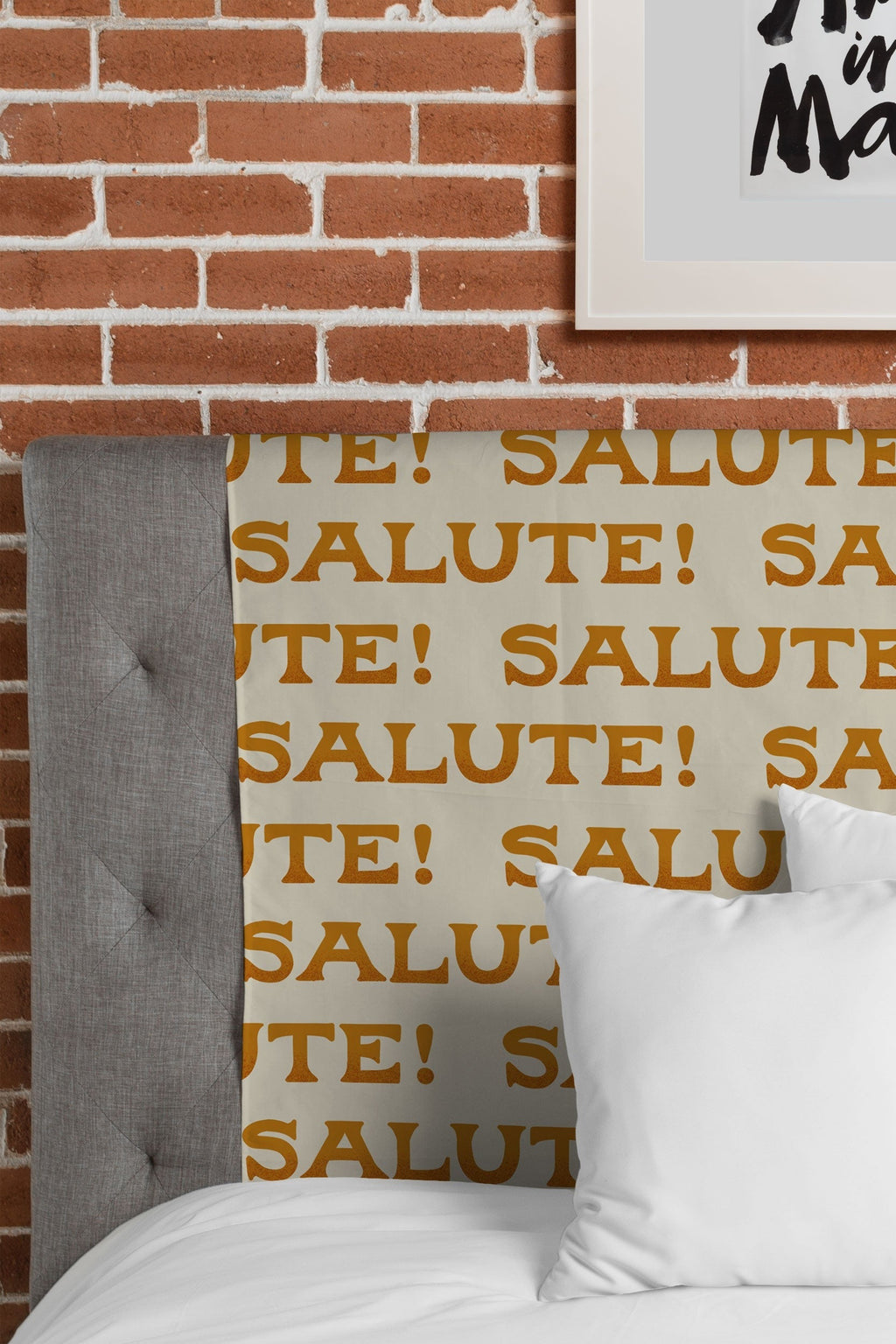 Jessica Molina Salute Gold Pattern on Cream Tapestry