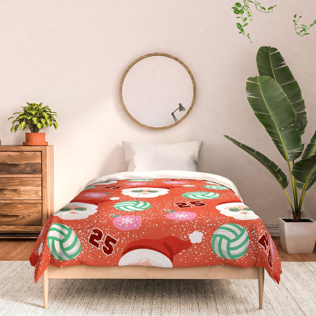 Design by Spark Sporty Volleyball Santa Comforter