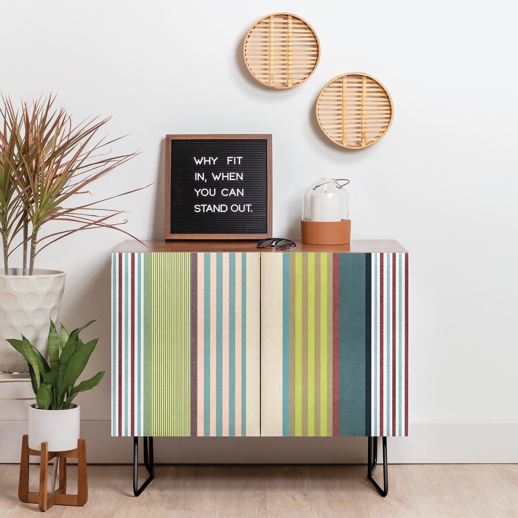 Marta Barragan Camarasa Colorful Stripe Delight Credenza