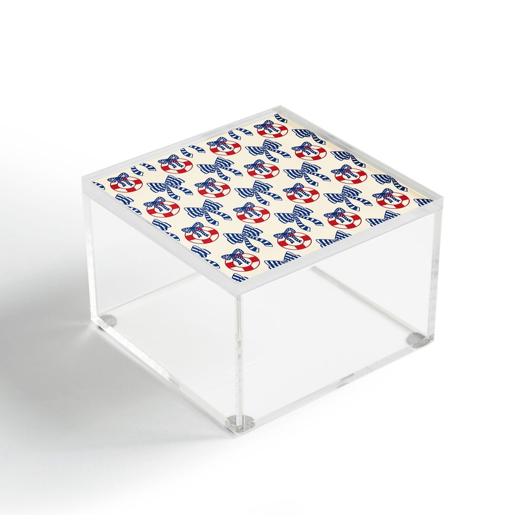 Design by Spark Nautical Christmas Bows Acrylic Box