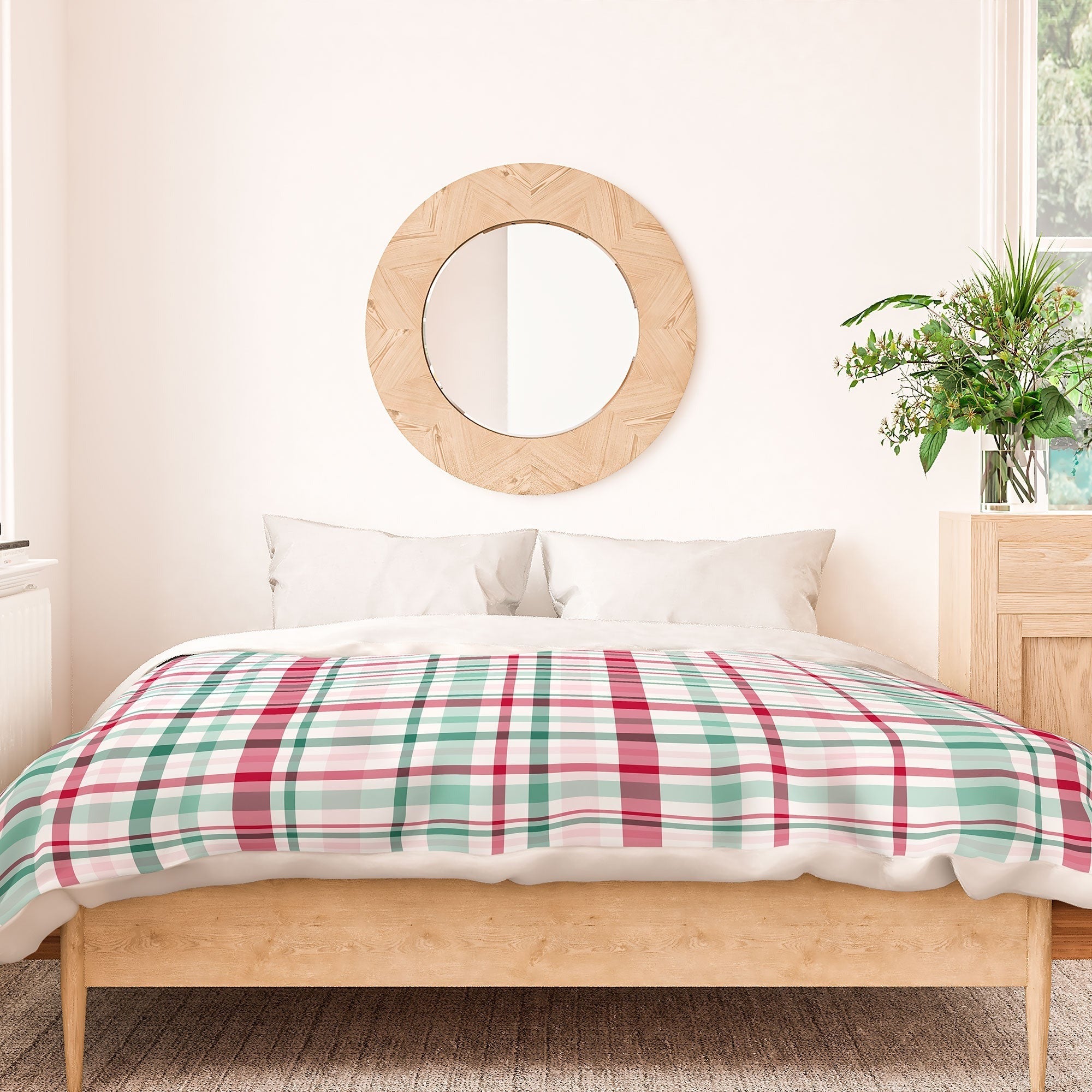 Lisa Argyropoulos Merry Vintage Plaid Duvet Cover