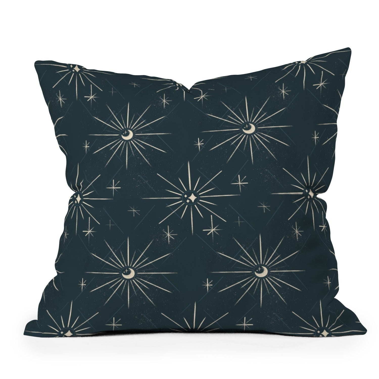 Little Om Pattern Little Moon navy Outdoor Throw Pillow