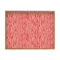 Avenie BR Red Zebra Stripe Rectangular Tray