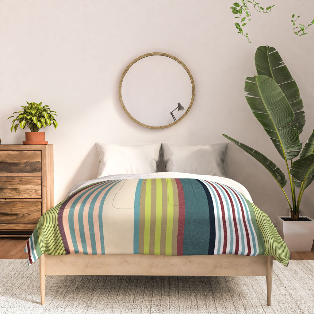 Marta Barragan Camarasa Colorful Stripe Delight Comforter