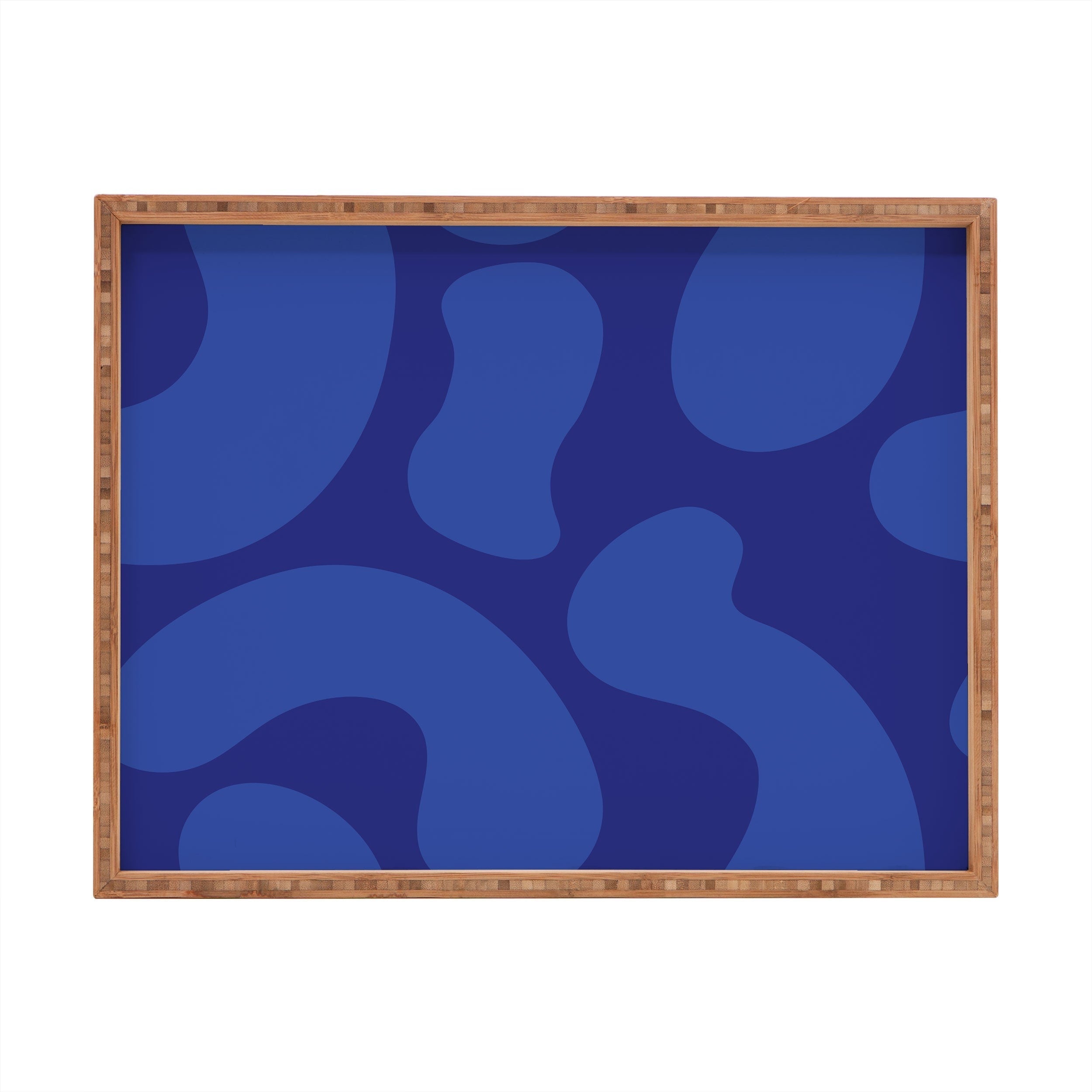 Camilla Foss Blue Pebble Rectangular Tray