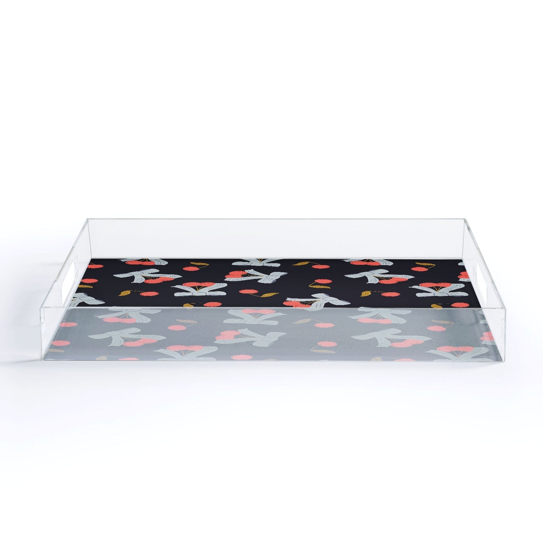 Jennifer Labre Cherries and Bows Acrylic Tray