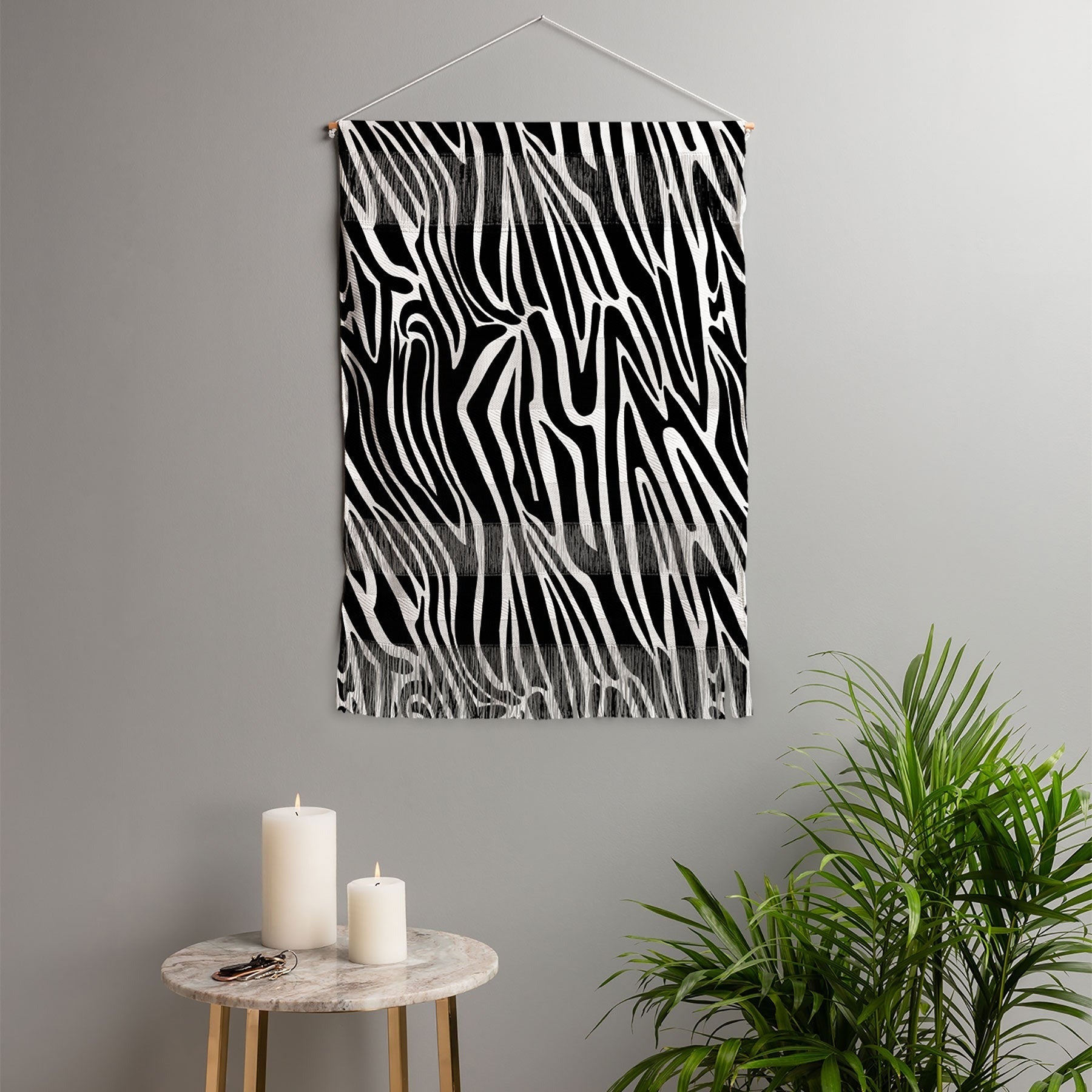 Jennifer Labre Wild Zebra Wall Hanging Portrait