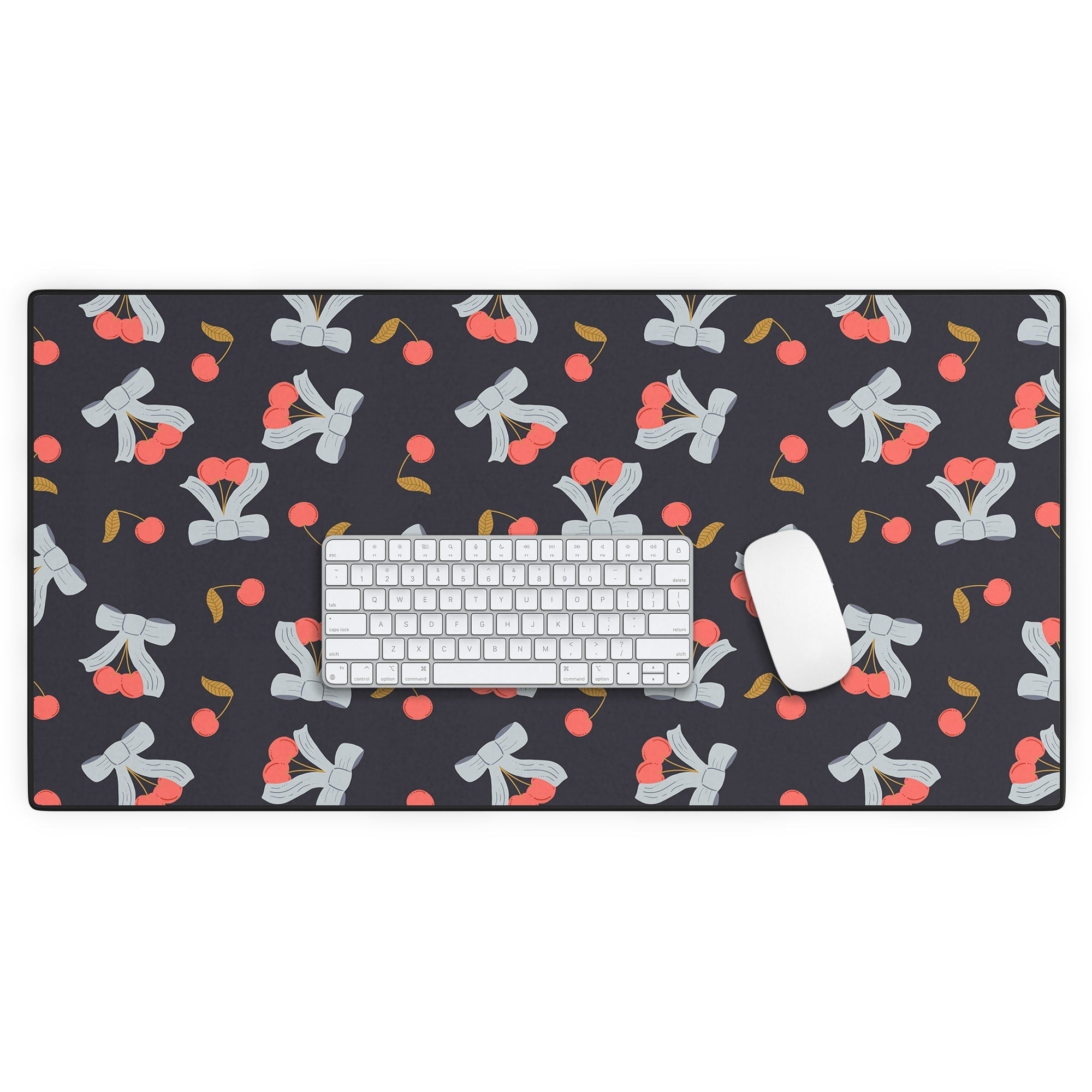 Jennifer Labre Cherries and Bows Desk Mat