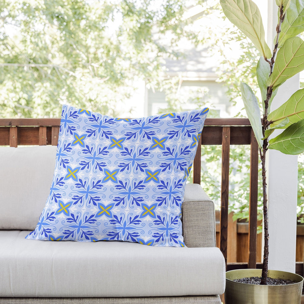 Design by Spark Dolce Vita Flourish Tile Outdoor Throw Pillow