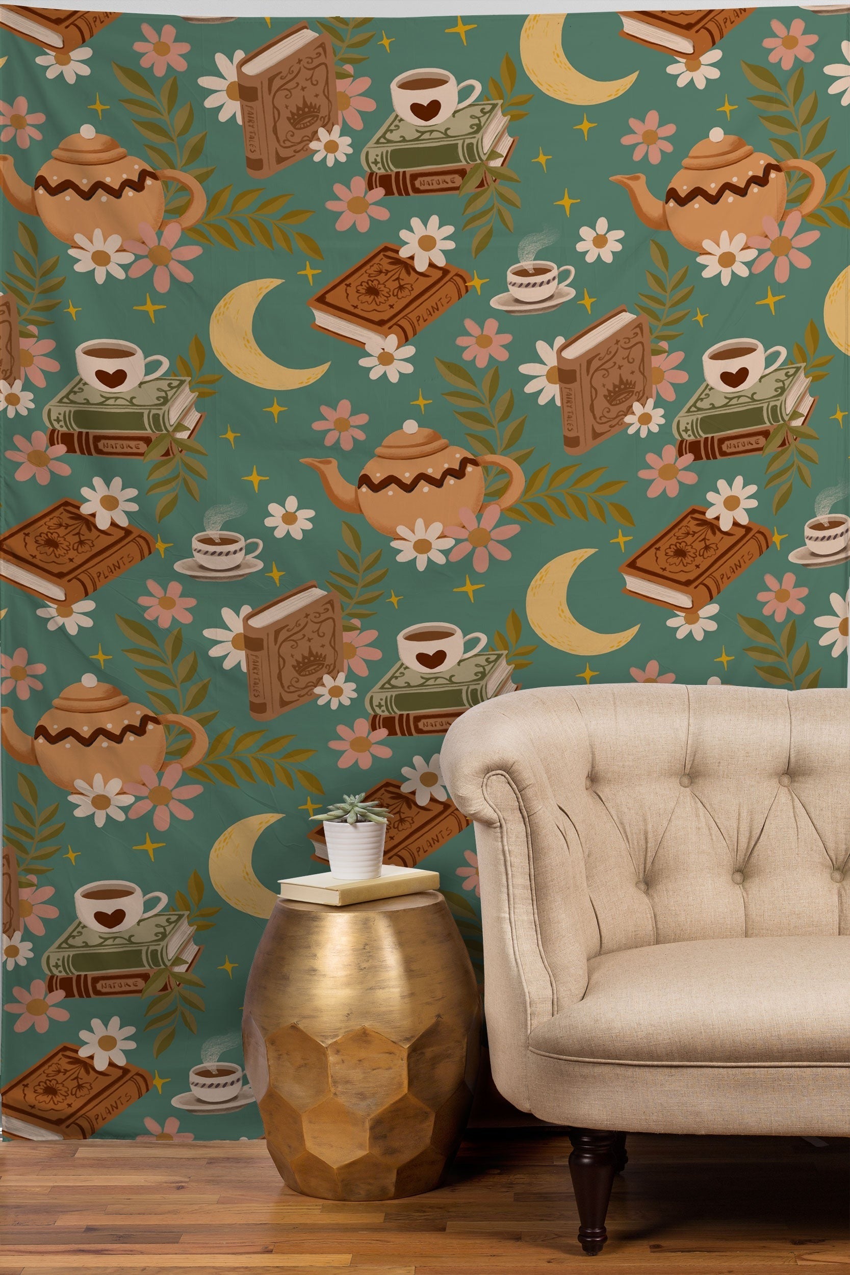 Avenie Moonlit Reading Nook I Tapestry
