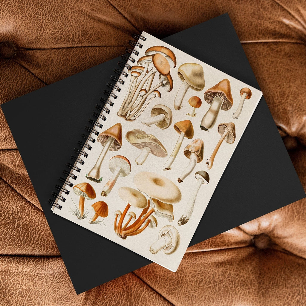 Gal Design Mushrooms Collection Spiral Notebook