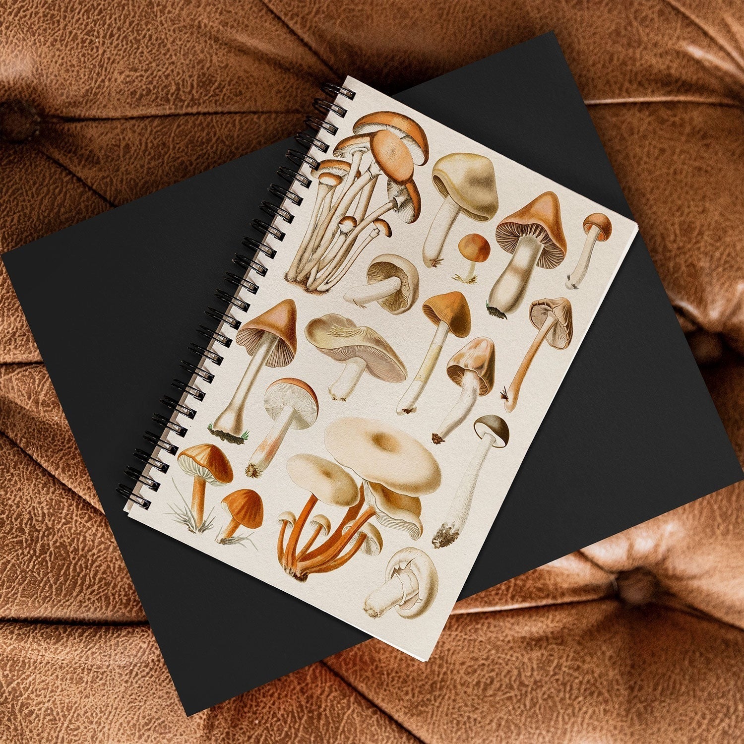 Gal Design Mushrooms Collection Spiral Notebook