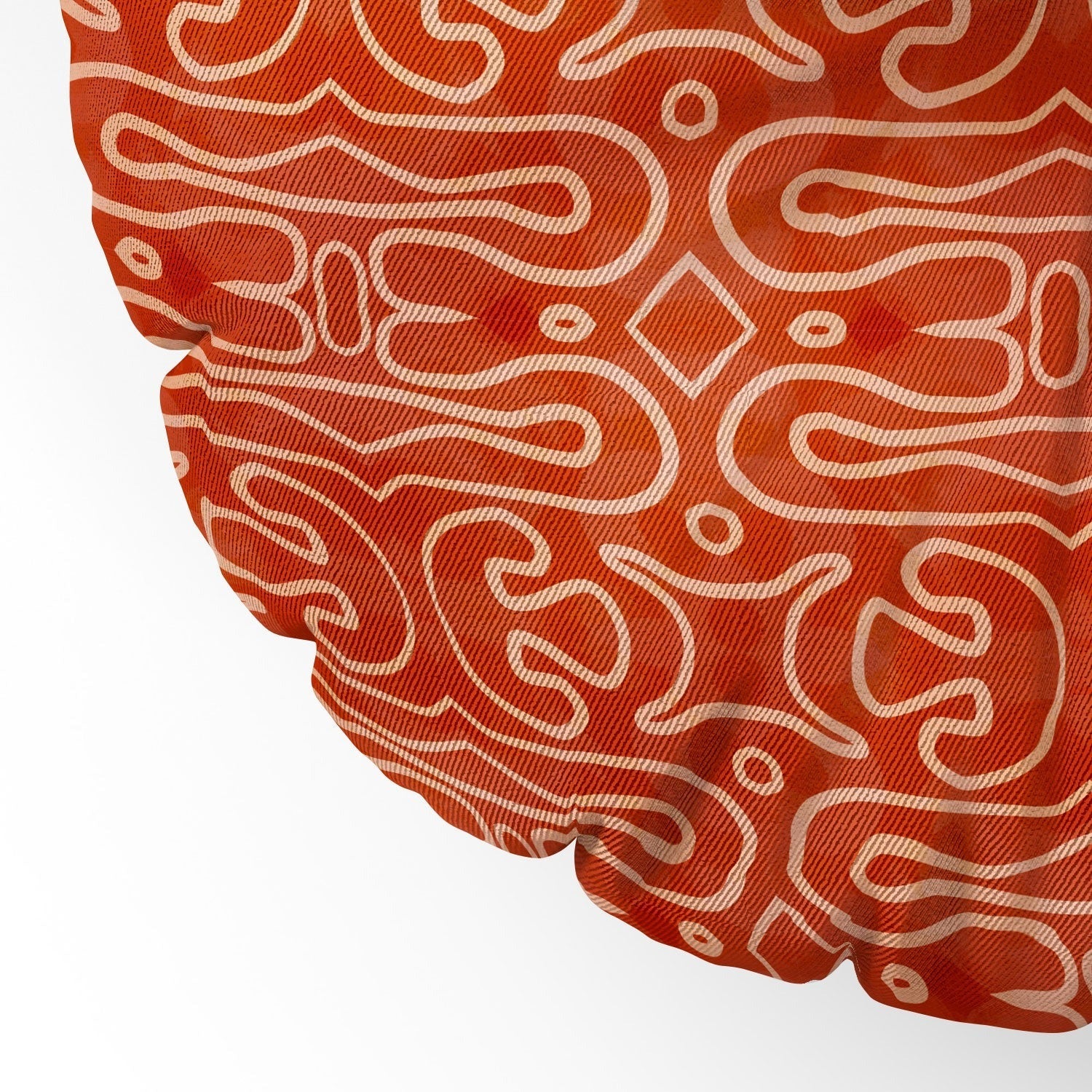 Mirimo Venexiana Burnt Orange Floor Pillow Round