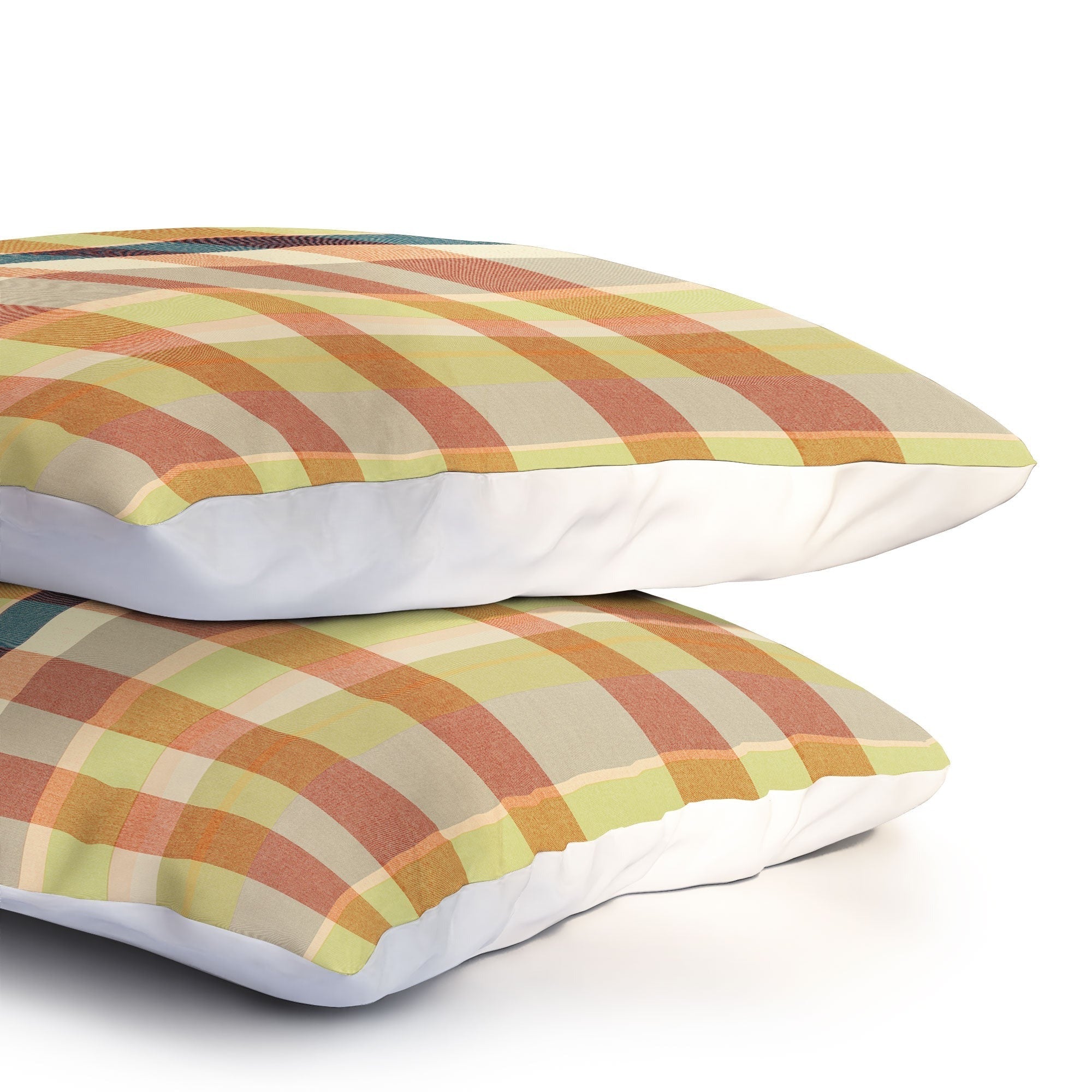 Marta Barragan Camarasa Retro Picnic Plaid Warm Tones Pillow Shams