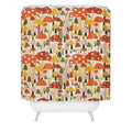 Valeria Frustaci autumnal mushrooms Shower Curtain