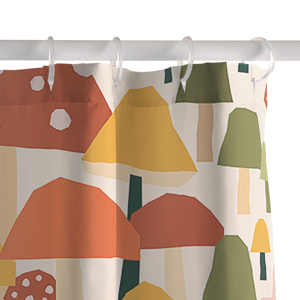 Valeria Frustaci autumnal mushrooms Shower Curtain