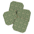 Avenie BR Cheetah Print In Green Coaster Set