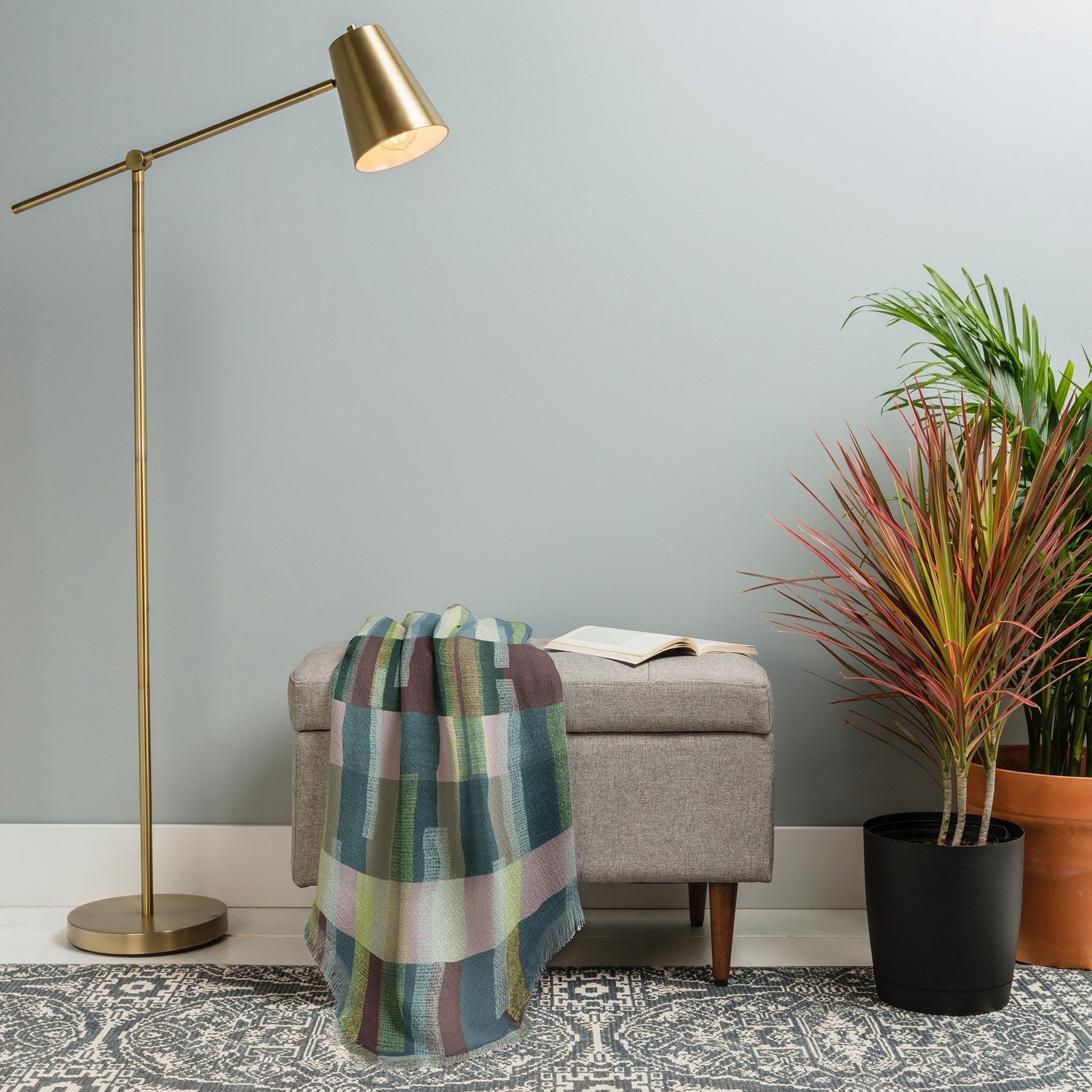 Marta Barragan Camarasa Dynamic Linear Blocks Throw Blanket