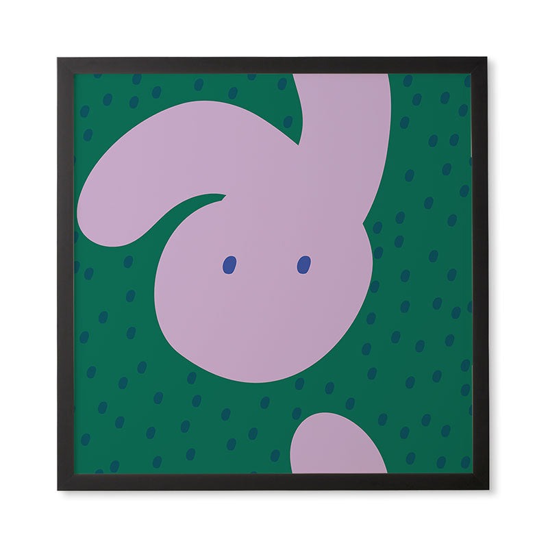 Camilla Foss Pebbles and Rabbit Framed Wall Art