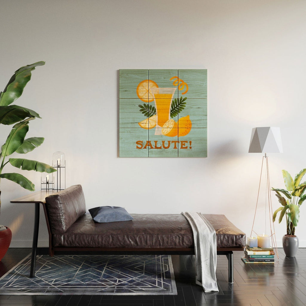 Jessica Molina Limoncello Cocktail Wood Wall Mural