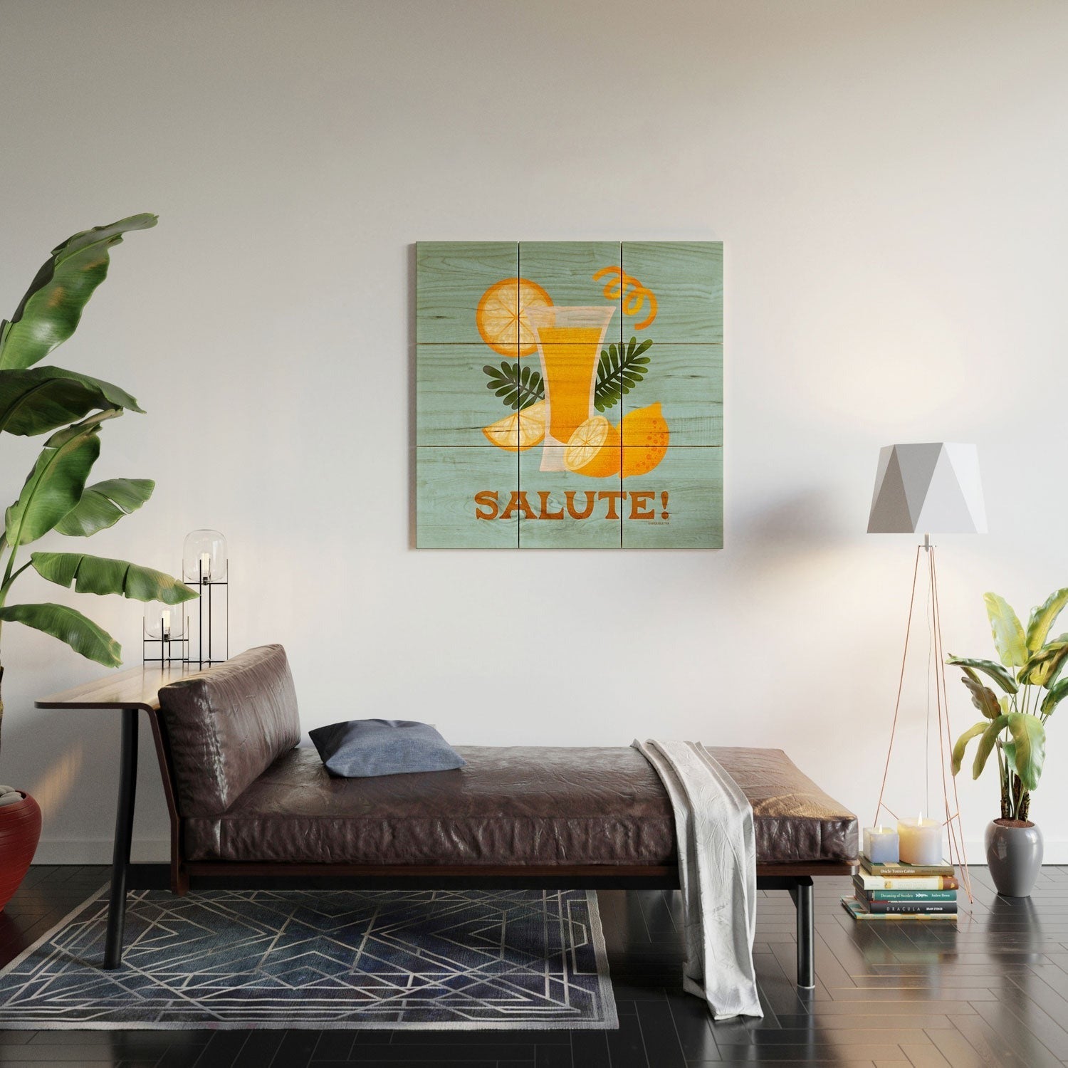 Jessica Molina Limoncello Cocktail Wood Wall Mural