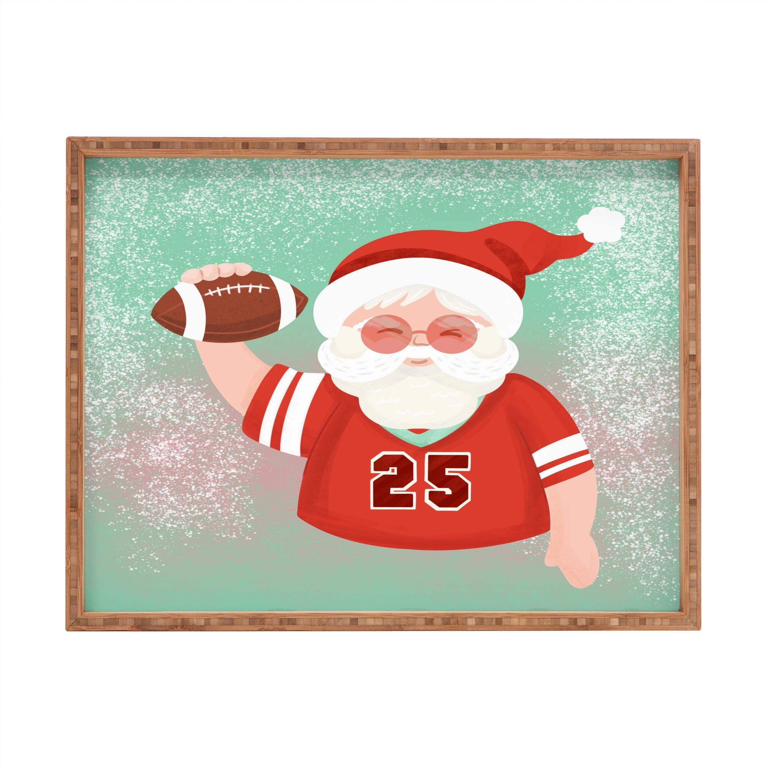 Design by Spark Sporty Football Santa Rectangular Tray