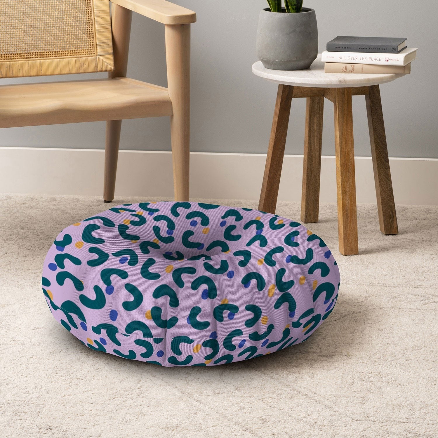 Camilla Foss Pebbles Mix Floor Pillow Round