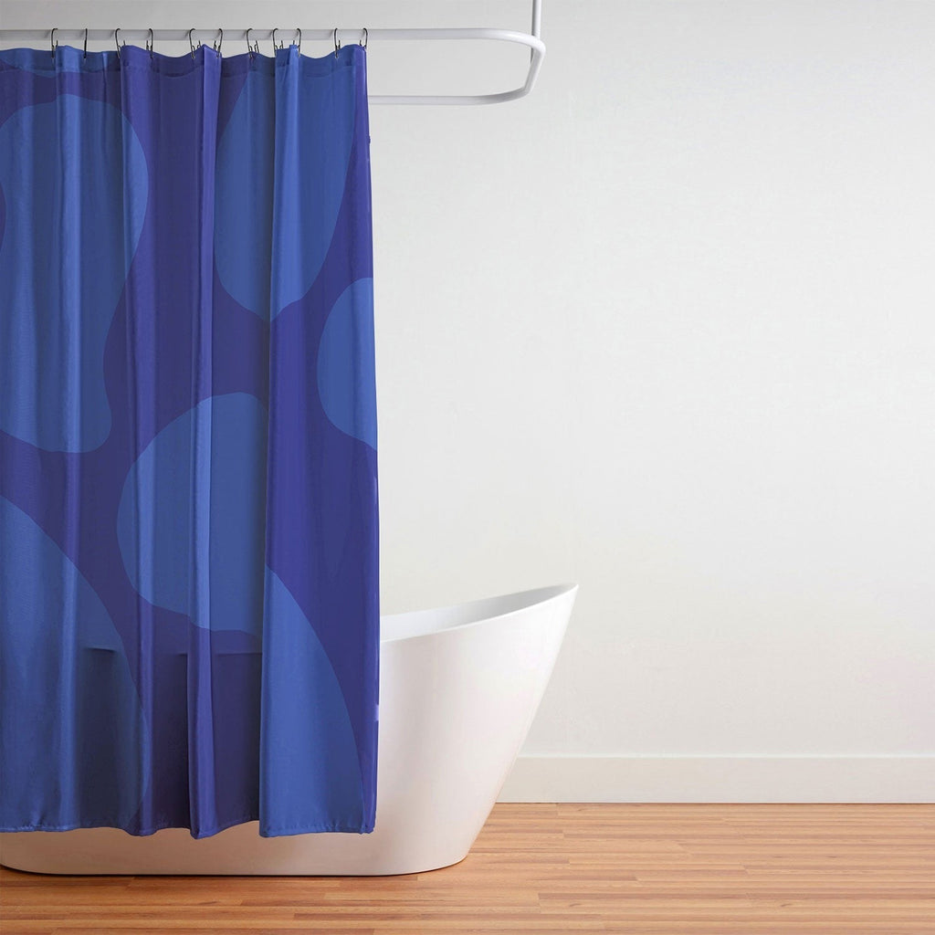 Camilla Foss Blue Pebble Shower Curtain