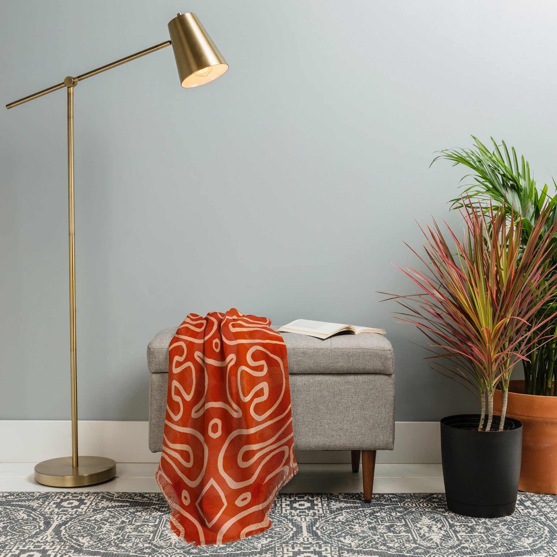 Mirimo Venexiana Burnt Orange Throw Blanket