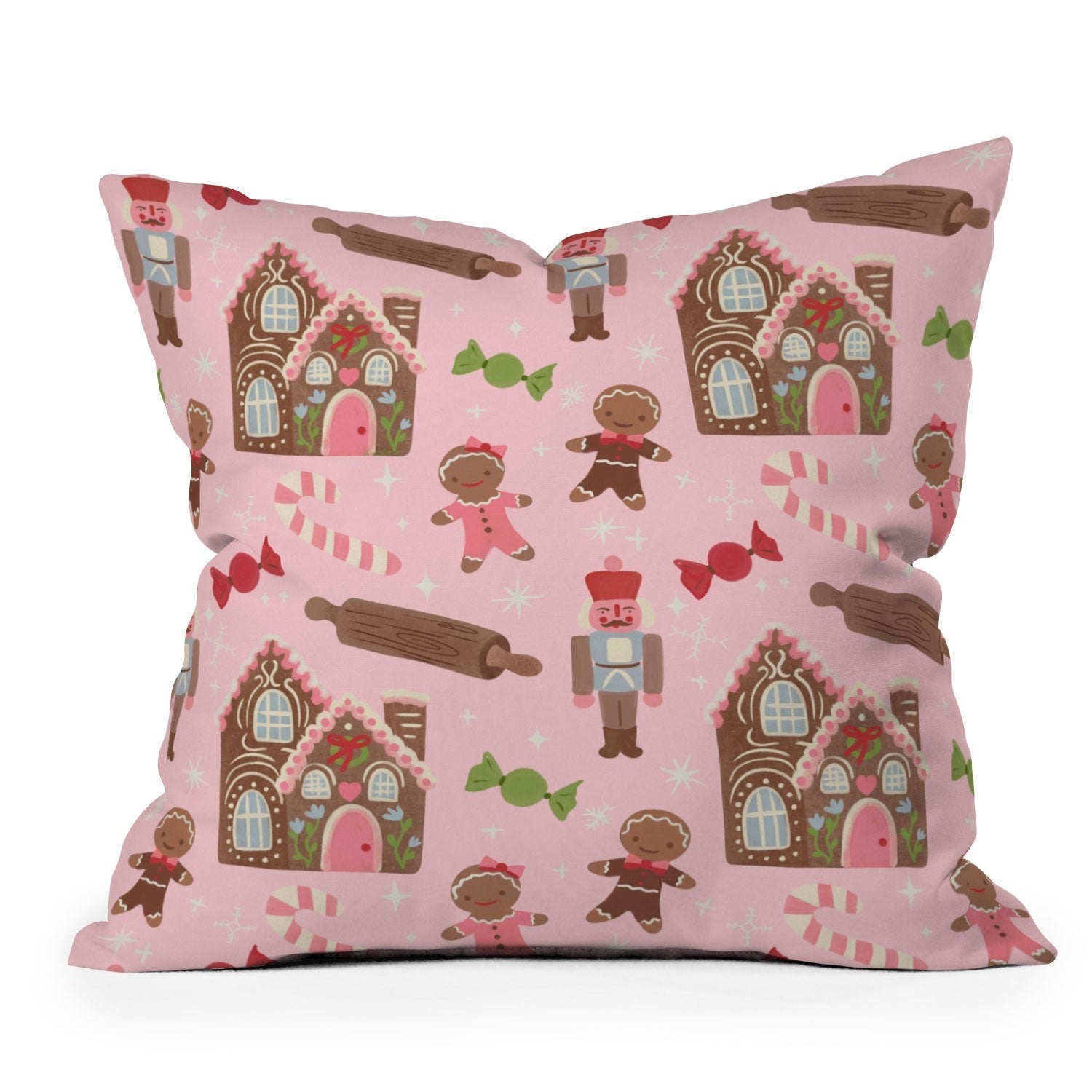 carriecantwell Sweet Christmas Holidays Outdoor Throw Pillow